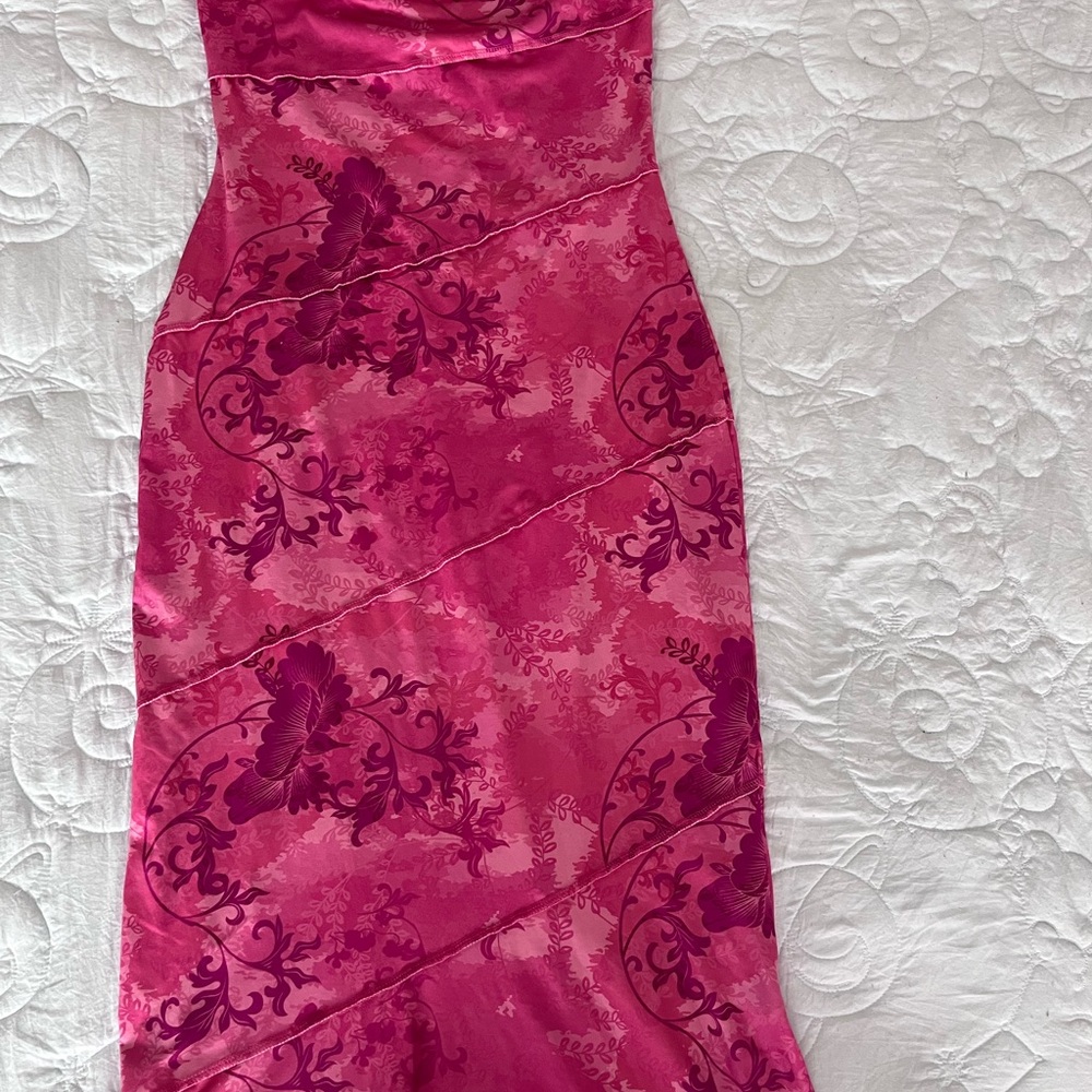 Elegant Pink Floral Dress